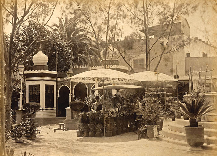 Puesto en la Fiesta de las Flores celebrada en Las Palmas de Gran Canaria en el año 1892 (foto: Archivo FEDAC).