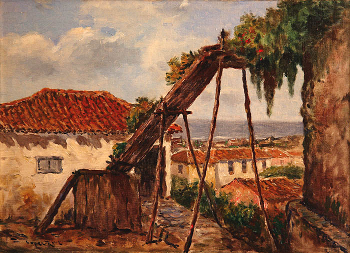 Molino de la Hacienda de los Principes. Manuel López Ruiz. Óleo sobre lienzo