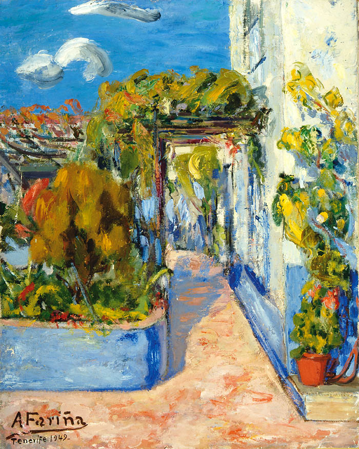 Jardín de la casa del pintor. Alvaro Fariña, 1949